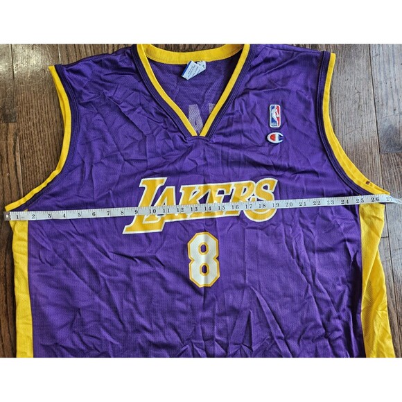 Vintage Kobe Bryant NBA Los Angeles Lakers 90s Champion Basketball Jersey 48 - Picture 11 of 14